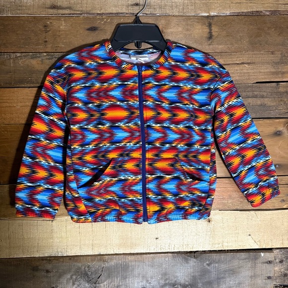 Lularoe Kids Monroe Size 6 Bomber‎ Jacket Full Zip Girls Coat - Picture 1 of 5